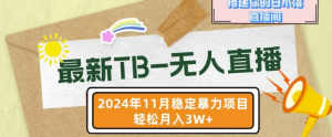 【最新TB-无人直播】11月最新，打造你的日不落直播间，轻松月入过W【揭秘】-云途资源库