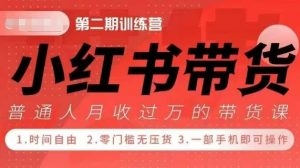 小Red书带货42天训练营 2.0版，宝妈+自由职+上班族+大学生，提高副业收入的大红利项目-云途资源库