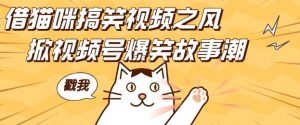 借猫咪搞笑视频之风，掀视频号爆笑故事潮，轻松日入四位数，无门槛快速入门!-云途资源库