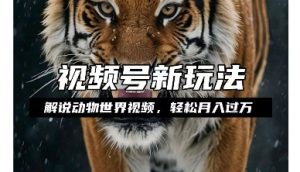 利用动物世界解说视频，赚分成计划收益，轻松月入过W，操作简单【揭秘】-云途资源库