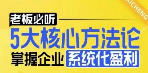 【老板必听】5大核心方法论，掌握企业系统化盈利密码-云途资源库