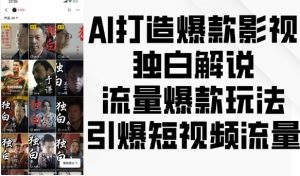 AI打造爆款影视独白解说，流量爆款玩法，引爆短视频流量-云途资源库