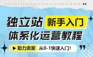 独立站新手入门体系化运营教程，助力独立站卖家从0-1快速入门!-云途资源库