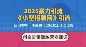 2025最新暴力引流方法，招聘平台一天引流300+，日变现多张，专业人士力荐-云途资源库