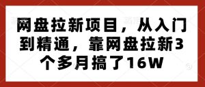 网盘拉新项目，从入门到精通，靠网盘拉新3个多月搞了16W-云途资源库
