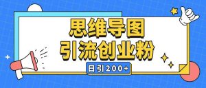 暴力引流全平台通用思维导图引流玩法ai一键生成日引200+-云途资源库