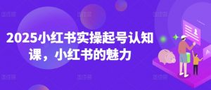 2025小红书实操起号认知课，小红书的魅力-云途资源库