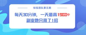 副业她只用了1招，每天30分钟，无脑二创，一天最高1.5k-云途资源库
