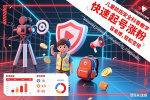 儿童防拐安全科普知识视频制作教学，快速起号涨粉，容易爆，轻松变现-云途资源库