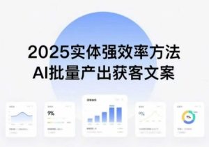 实体强效率方法：AI批量产出获客文案，2025年普通人拥抱AI，实现实体创收-云途资源库