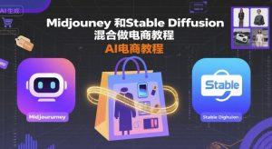 Midjourney和Stable Diffusion混合做电商教程-ai电商教程-云途资源库