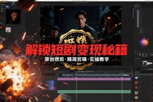 短剧拉新之原创燃剪精简剪辑实操课，解锁短剧变现秘籍-云途资源库