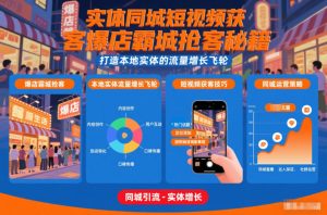 实体同城短视频获客爆店霸城抢客秘籍，打造本地实体的流量增长飞轮-云途资源库