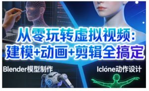 从零玩转虚拟视频：建模+动画+剪辑全搞定，轻松创作出专业级的虚拟视频内容-云途资源库
