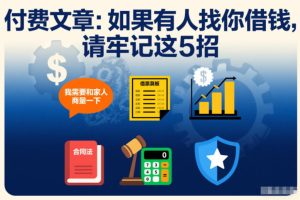 付费文章：如果有人找你借钱，请牢记这5招-云途资源库