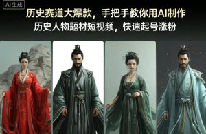 历史赛道大爆款，手把手教你用AI制作历史人物题材短视频，快速起号涨粉-云途资源库