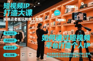 短视频ip打造大课，实体店老板玩转线上攻略-云途资源库