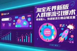 淘宝无界新版人群爆流引爆术，精准圈人，快速破流引爆店铺流量-云途资源库