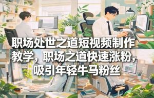 职场处世之道短视频制作教学，职场之道快速涨粉，吸引年轻牛马粉丝-云途资源库