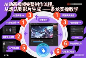AI动画视频完整制作流程，从想法到影片生成一条龙实操教学-云途资源库