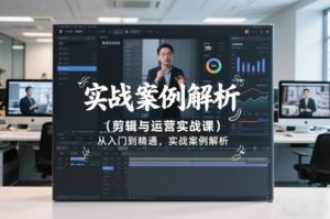 剪辑与运营实战课，从入门到精通，实战案例解析（更新2026）-云途资源库