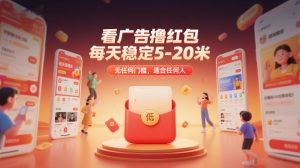 看广告撸红包，每天稳定5-20米，无任何门槛，适合任何人-云途资源库
