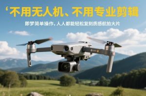 不用无人机、不用专业剪辑，即梦简单操作，人人都能轻松复刻质感航拍大片-云途资源库