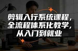 剪辑入行系统课程，全流程体系化教学，从入门到就业-云途资源库