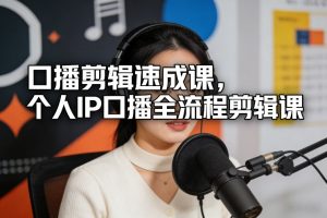 口播剪辑速成课，个人IP口播全流程剪辑课-云途资源库