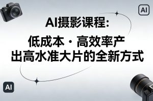AI摄影课程，低成本高效率产出高水准大片的全新方式-云途资源库