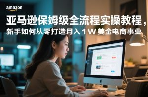 亚马逊保姆级全流程实操教程，新手如何从零打造月入1W美金电商事业-云途资源库