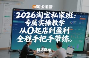 2026淘宝私家班:专属实操教学,从0起店到盈利,全程手把手带练(更新)-云途资源库