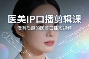 医美IP口播剪辑课,做有质感的医美口播短视频-云途资源库