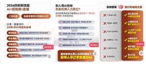 2026创收新技能AI+短视频+直播，用AI爆改生意，这是一套能陪你从0到1的AI创富实战课-云途资源库