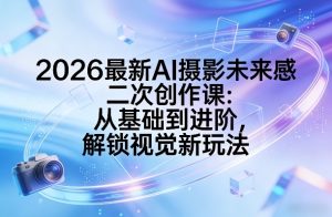 2026最新AI摄影未来感二次创作课:从基础到进阶,解锁视觉新玩法-云途资源库