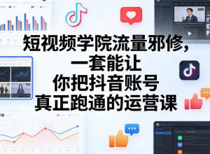 短视频学院流量邪修，一套能让你把抖音账号真正跑通的运营课-云途资源库