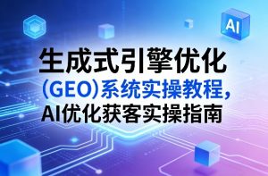 生成式引擎优化(GEO)系统实操教程,AI优化获客实操指南-云途资源库