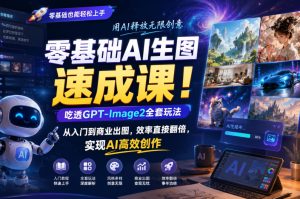 零基础AI生图速成课!吃透GPT-Image2全套玩法,从入门到商业出图,效率直接翻倍,实现AI高效创作-云途资源库