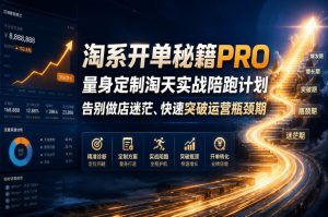 淘系开单秘籍PRO,量身定制淘天实战陪跑计划,告别做店迷茫、快速突破运营瓶颈期(2026年6月22日)-云途资源库