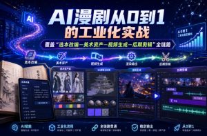 AI漫剧从0到1的工业化实战,覆盖“选本改编—美术资产—视频生成—后期剪辑”全链路(更新6月)-云途资源库