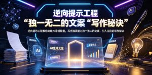 逆向提示工程教您突破AI常规限制,写出独具魅力独一无二的文案,引人注目的写作秘诀【原创双语字幕】-云途资源库