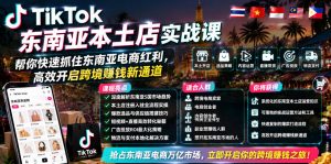 TikTok东南亚本土店实战课,帮你快速抓住东南亚电商红利,高效开启跨境賺钱新通道-云途资源库