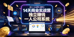 AI×一人公司(OPC)14天商业实战营,用AI帮你搭建一个属于你自己的、能独立賺钱的一人公司系统-云途资源库