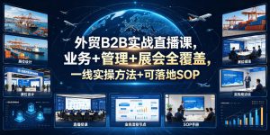 外贸B2B实战直播课,业务+管理+展会全覆盖,一线实操方法+可落地SOP-云途资源库