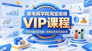 某电商学院淘宝培训VIP课程,各种经典有用的流量获取秘籍,改善运营产品没利润的处境(2026年6月)-云途资源库